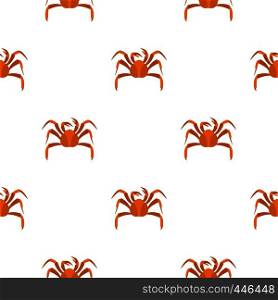 Big crab pattern seamless background in flat style repeat vector illustration. Big crab pattern seamless