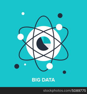 big data. Abstract vector illustration of big data flat design concept.