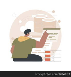 Big data analytics abstract concept vector illustration. Big data mining, automated analytics system, information analysis, pattern recognition, info systematization abstract metaphor.. Big data analytics abstract concept vector illustration.