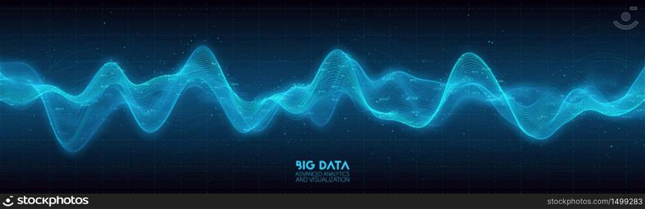Big data blue wave visualization. Futuristic infographic. Information aesthetic design. Visual data complexity. Complex business chart analytics. Social network representation. Abstract data graph. Big data blue wave visualization. Futuristic infographic. Information aesthetic design. Visual data complexity. Complex business chart analytics. Social network representation. Abstract data graph.