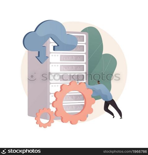 Big data engineering abstract concept vector illustration. Software engineering, massive data operation, big data architecture, database technology, large processing systems abstract metaphor.. Big data engineering abstract concept vector illustration.