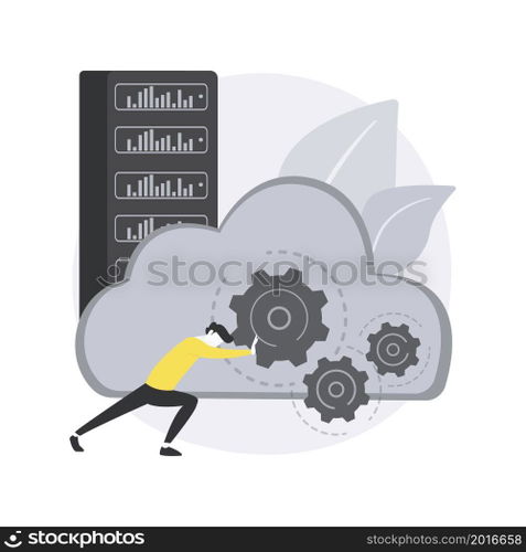 Big data engineering abstract concept vector illustration. Software engineering, massive data operation, big data architecture, database technology, large processing systems abstract metaphor.. Big data engineering abstract concept vector illustration.