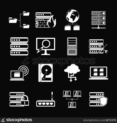 Big data icons set vector white isolated on grey background . Big data icons set grey vector