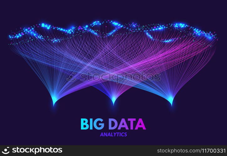 Big data sort. Complex database information sorting visualization, digital analytics or social network connections abstract vector concept illustration of network business technology. Big data sort. Complex database information sorting visualization, digital analytics or social network connections abstract vector concept illustration