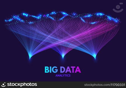 Big data sort. Complex database information sorting visualization, digital analytics or social network connections abstract vector concept illustration of network business technology. Big data sort. Complex database information sorting visualization, digital analytics or social network connections abstract vector concept illustration