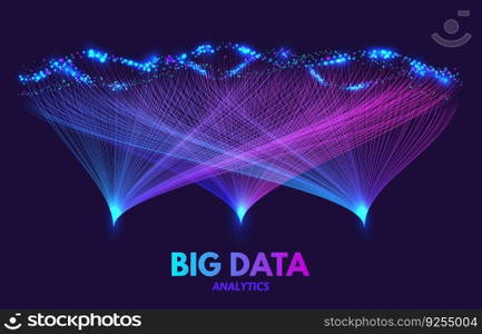 Big data sort. Complex database information sorting visualization, digital analytics or social network connections abstract vector concept illustration of network business technology. Big data sort. Complex database information sorting visualization, digital analytics or social network connections abstract vector concept illustration