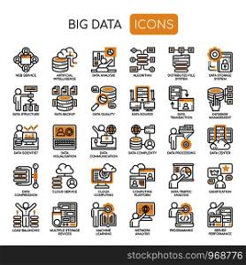 Big data , Thin Line and Pixel Perfect Icons