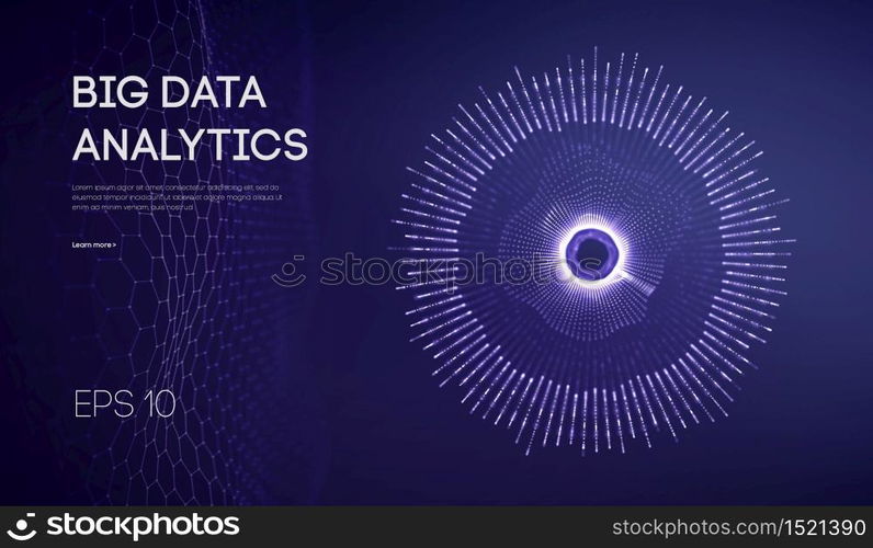 Big data visualization. Background 3d .Big data connection background. Cyber technology Ai tech wire network futuristic wireframe data visualisation.. Big data visualization. Background 3d .Big data connection background. Cyber technology Ai tech wire network futuristic wireframe data visualisation. Vector illustration . Artificial intelligence .