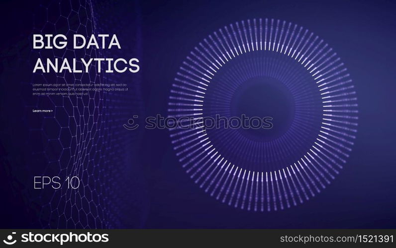 Big data visualization. Background 3d .Big data connection background. Cyber technology Ai tech wire network futuristic wireframe data visualisation.. Big data visualization. Background 3d .Big data connection background. Cyber technology Ai tech wire network futuristic wireframe data visualisation. Vector illustration . Artificial intelligence .