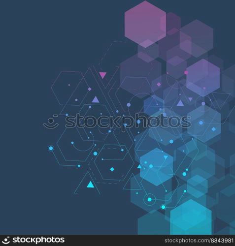 Big data visualization background modern vector image