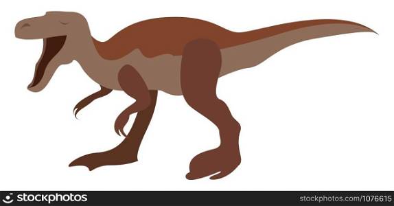 Big dinosaur, illustration, vector on white background.