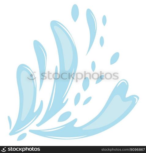 Big drop of water or oil icon. Icon of flowing drop, wave, splash, splash of nature isolated on white background. Dripping liquid. Water spill. A drop of rain and a drop of sweat.