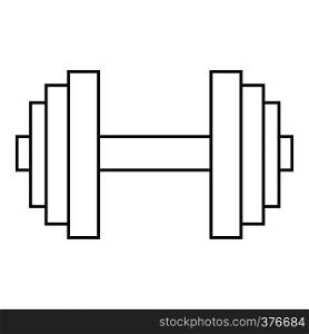 Big dumbbell icon. Outline illustration of big dumbbell vector icon for web. Big dumbbell icon, outline style
