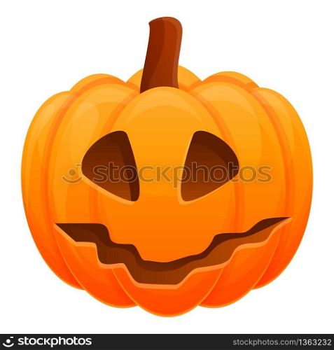 Big eyes pumpkin icon. Cartoon of big eyes pumpkin vector icon for web design isolated on white background. Big eyes pumpkin icon, cartoon style