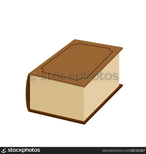 Big fat old book on a white background. Vector illustration&#xA;