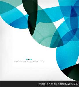 Big geometric shapes corporate business template. Flowing colorful round shapes, textured abstract background