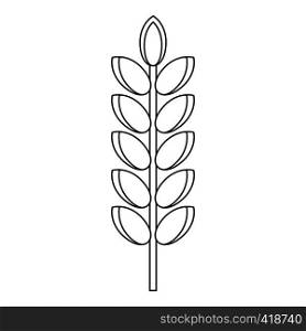 Big grain spike icon. Outline illustration of big grain spike vector icon for web. Big grain spike icon, outline style