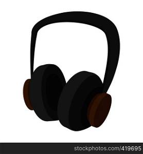 Big headphones cartoon icon. Hipster symbol on a white background. Big headphones cartoon icon