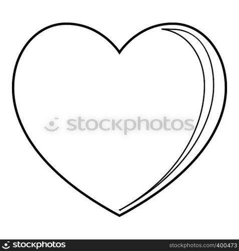 Big heart icon. Outline illustration of big heart vector icon for web. Big heart icon, outline style