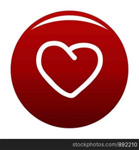 Big heart icon. Simple illustration of big heart vector icon for any design red. Big heart icon vector red