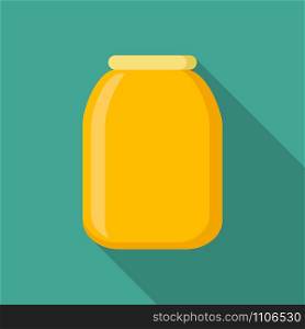 Big honey jar icon. Flat illustration of big honey jar vector icon for web design. Big honey jar icon, flat style