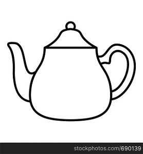 Big kettle icon. Outline illustration of big kettle vector icon for web. Big kettle icon, outline style