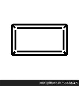 big kitchen table top view line icon vector. big kitchen table top view sign. isolated contour symbol black illustration. big kitchen table top view line icon vector illustration