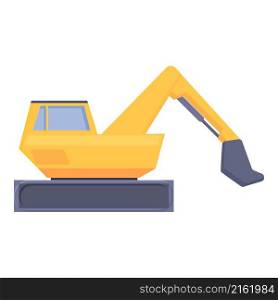 Big load excavator icon cartoon vector. Mine truck. Work sand. Big load excavator icon cartoon vector. Mine truck
