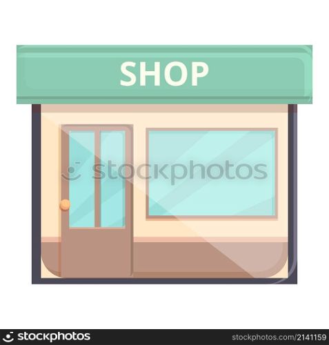 Big monitor shop icon cartoon vector. Online store. Sale mobile. Big monitor shop icon cartoon vector. Online store