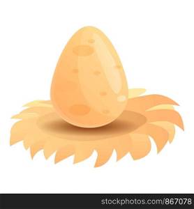 Big ostrich egg icon. Cartoon of big ostrich egg vector icon for web design isolated on white background. Big ostrich egg icon, cartoon style