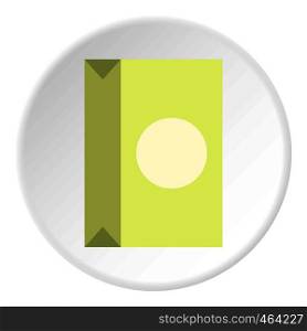 Big package icon in flat circle isolated vector illustration for web. Big package icon circle