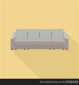 Big pillow sofa icon. Flat illustration of big pillow sofa vector icon for web design. Big pillow sofa icon, flat style
