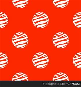 Big planet pattern repeat seamless in orange color for any design. Vector geometric illustration. Big planet pattern seamless