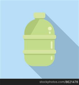 Big plastic bottle icon flat vector. Eco recycle. Ecology ocean. Big plastic bottle icon flat vector. Eco recycle
