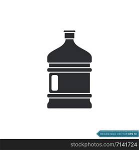 Big Plastic Bottle of Water Icon Vector Template Illustration Design