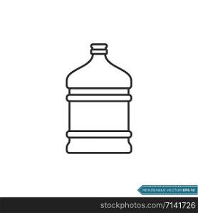 Big Plastic Bottle of Water Icon Vector Template Illustration Design