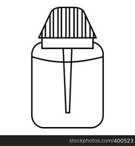 Big plastic jar icon. Outline illustration of big plastic jar vector icon for web. Big plastic jar icon, outline style