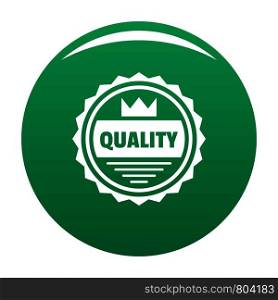 Big quality logo. Simple illustration of big quality vector logo for any design green. Big quality logo, simple style.