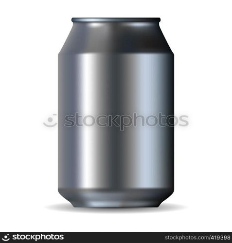 Big realistic can isolated on a white background. Big realistic can