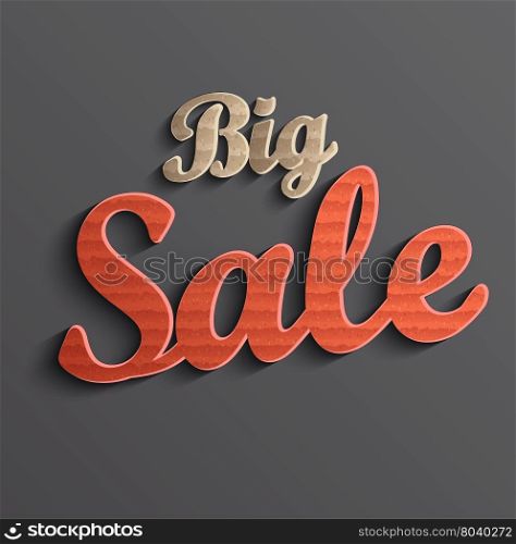 Big sale banner. Big sale banner. Discount concept illustration. For retail