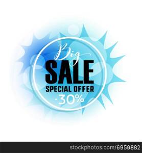 Big sale banner. Vector illustration of a big sale banner, colorful bubble poster on a white background