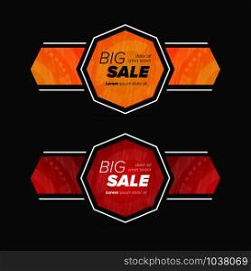 Big sale circle stickers. Sale and discounts. Vector illustration. Big sale circle stickers