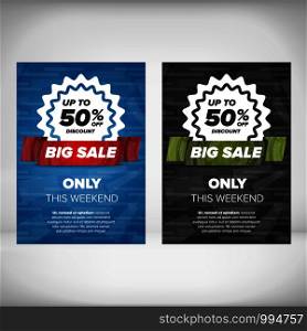 Big sale discount flyer templates with sample text. Big Sale flyer template