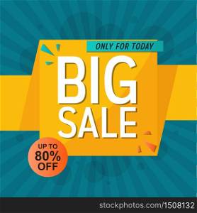 Big Sale Discount Offer Promotion Web App Banner Vector Illustration