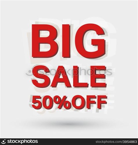 Big sale icon. Sale banner. Special offer. Sale icon. Web sale sticker. Vector illustration. Big sale icon