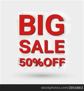 Big sale icon. Sale banner. Special offer. Sale icon. Web sale sticker. Vector illustration. Big sale icon
