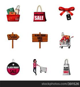 Big sale icons set. Cartoon illustration of 9 big sale vector icons for web. Big sale icons set, cartoon style