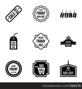 Big sale icons set. Simple illustration of 9 big sale vector icons for web. Big sale icons set, simple style