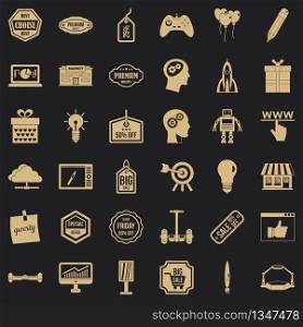 Big sale icons set. Simple style of 36 big sale vector icons for web for any design. Big sale icons set, simple style