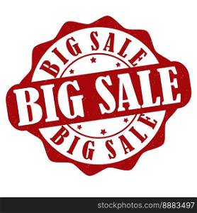 Big sale label or st&on white background, vector illustration